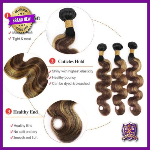 Human Hair Extensions Body Wave Brazilian Bundles 18 20 22 Inch